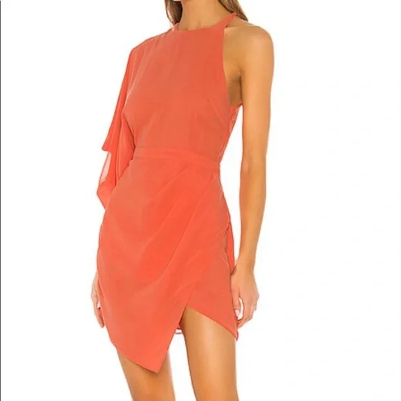 michael costello orange dress Michael Costello Orange Gown Dresses